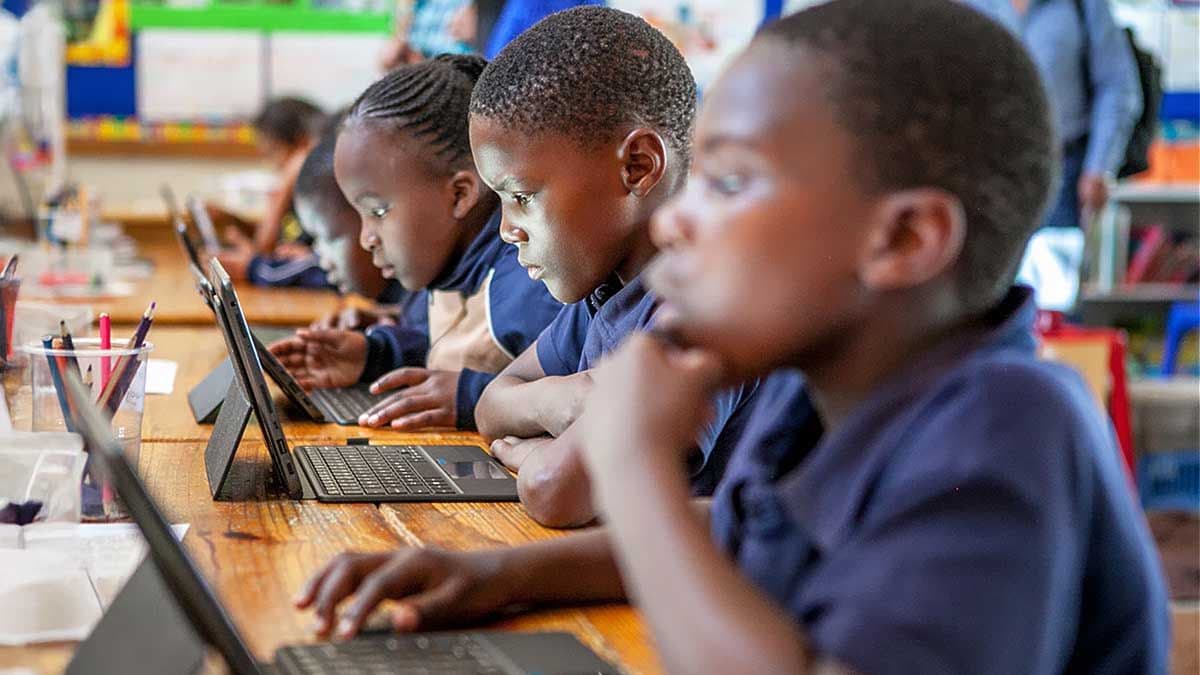 Students at laptops